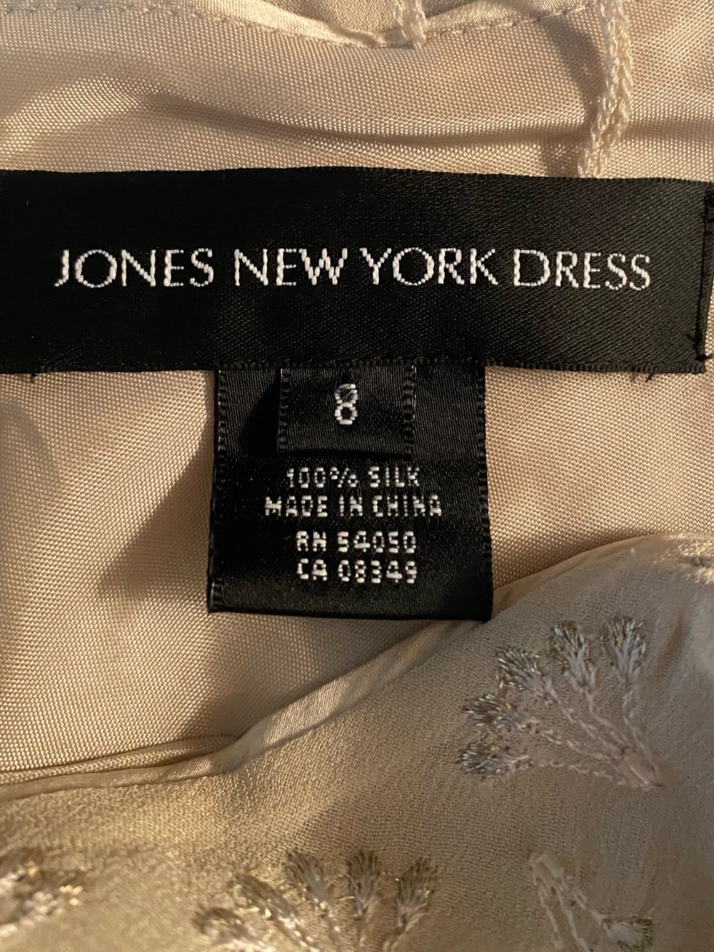 Vintage Jones New York Silk Embellished Slip Midi Dress - Picture 5 of 6